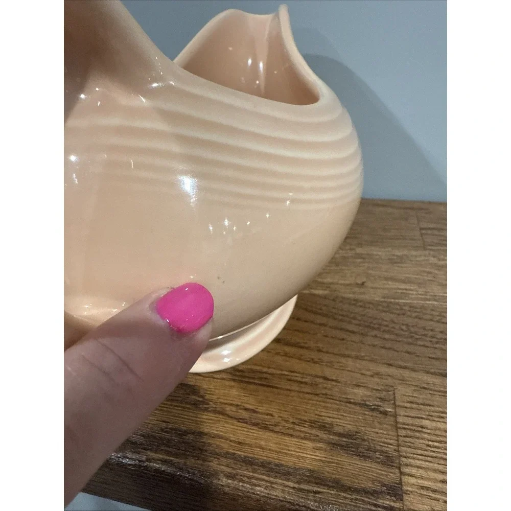 Vintage Fiesta Rose Apricot Peach Gravy Boat Homer Laughlin‎ Company Fiestaware